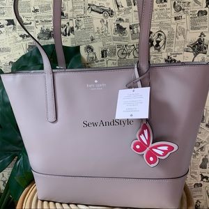 KATE SPADE ADLEY LARGE TOTE SHOULDER TAUPE BEIGE